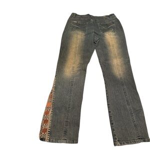 Crest Jeans Vintage Y2K 90s Western Flare Bootcut Embroidered Dirty Wash